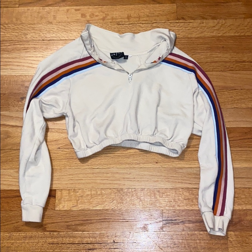 Cream cropped sweatshirt